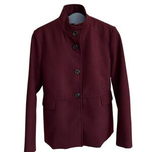 Cranberry purple button up jacket Old Navyy size large women's soft lined coat